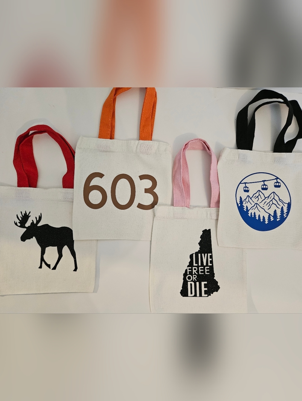 Set Of 4 NH Inspired Canvas Tote Bags!